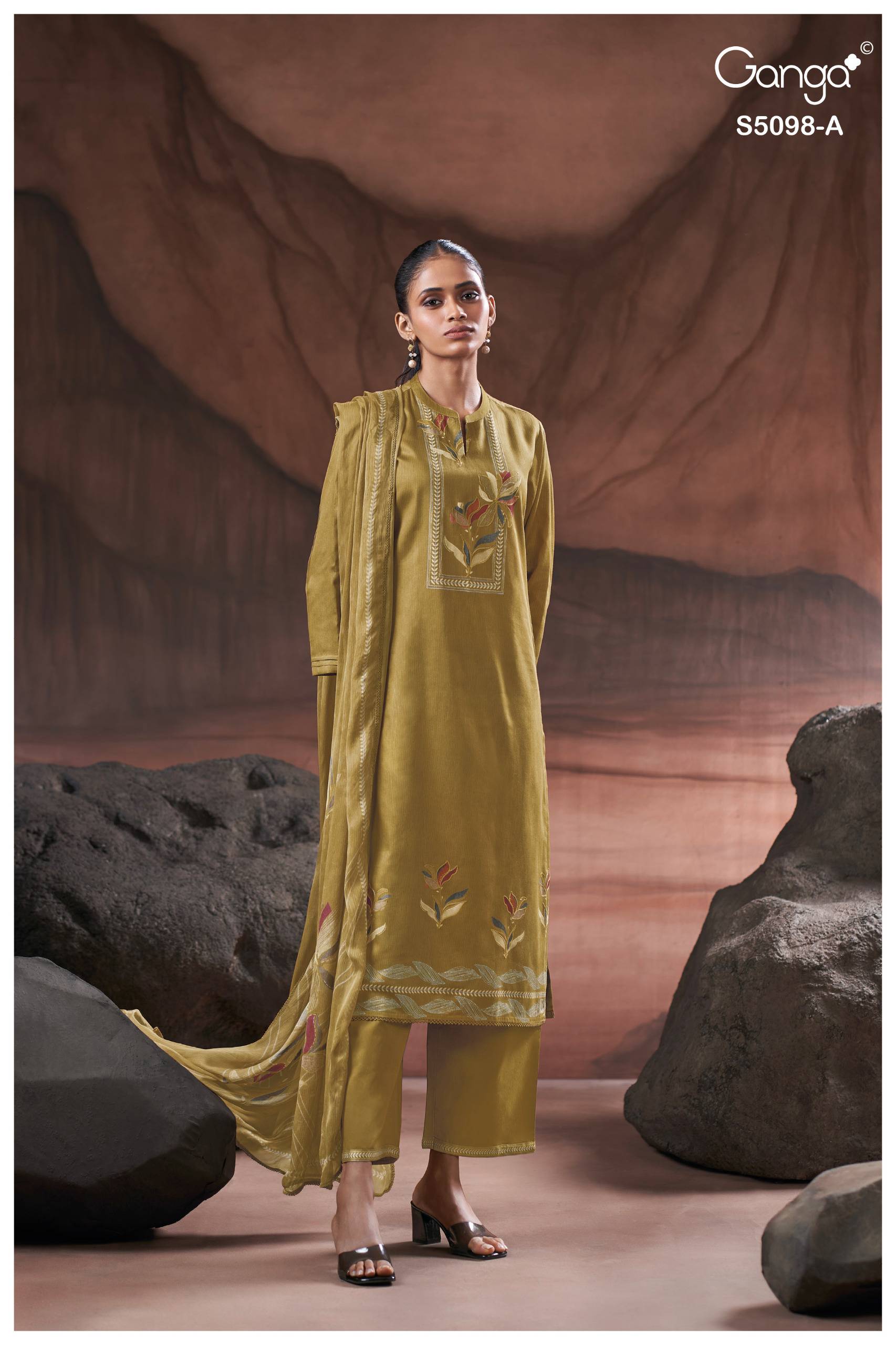 PRIMROSE 5098 SERIES BY GANGA FASHION Beautiful Colourful COTTON SATIN Dresses At Wholesale Price